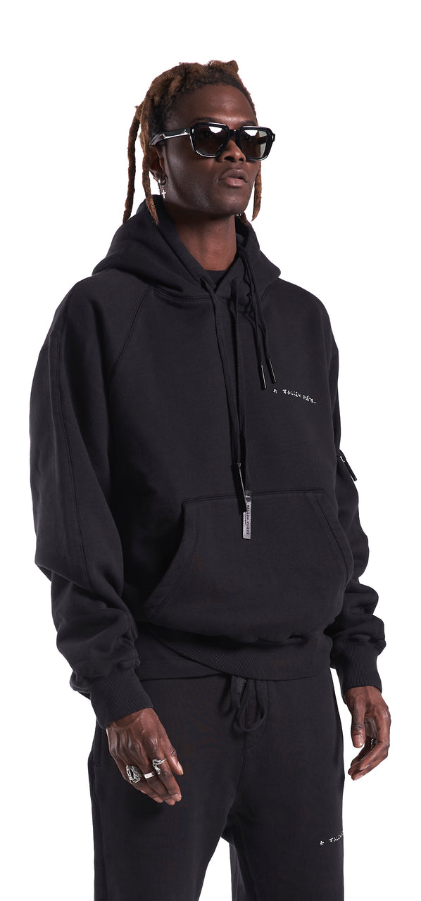 HAND EMBROIDERED CHEST EARTH HOODIE