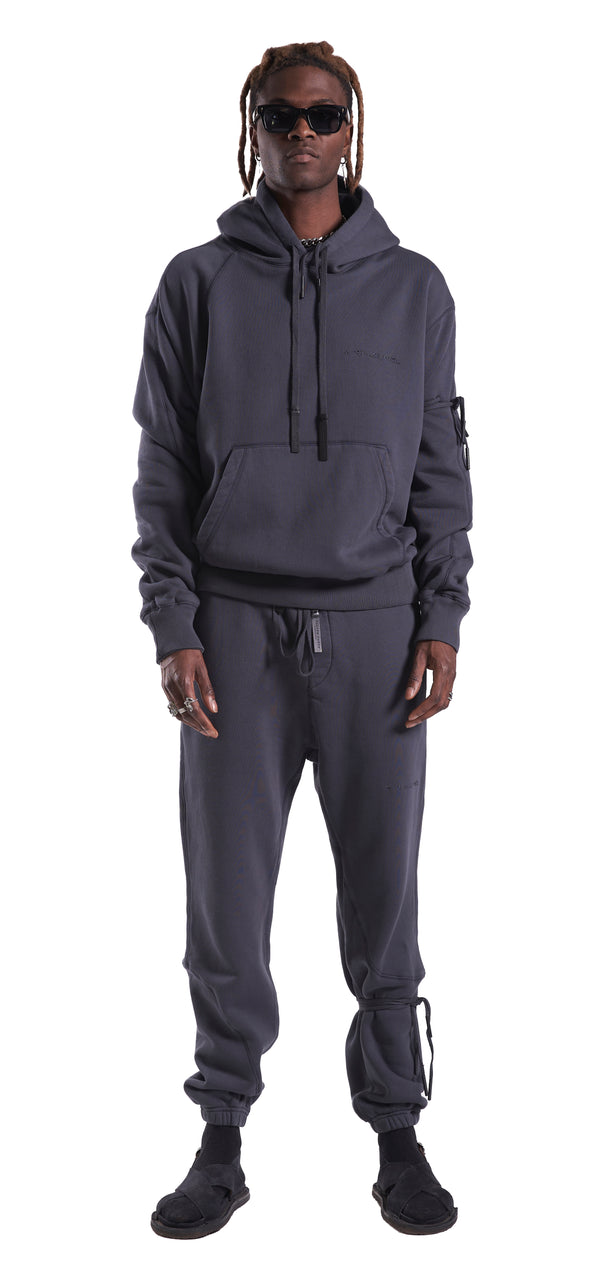 HAND EMBROIDERED CHEST EARTH HOODIE