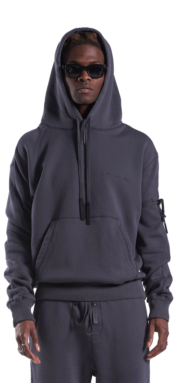 HAND EMBROIDERED CHEST EARTH HOODIE