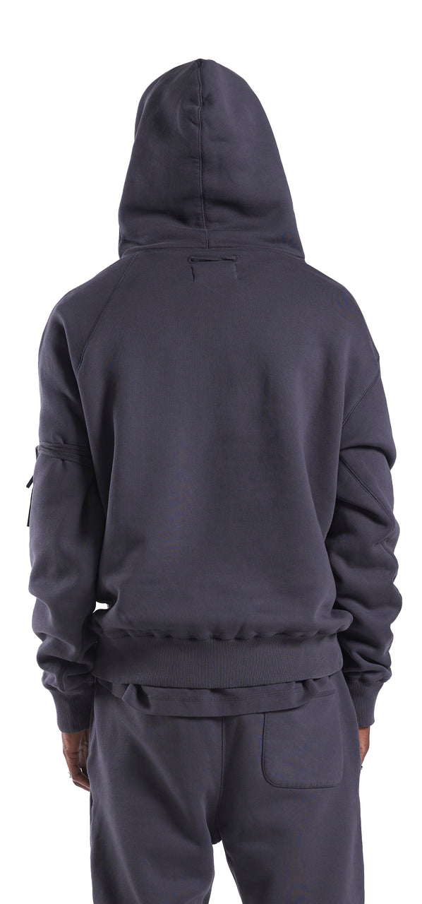 HAND EMBROIDERED CHEST EARTH HOODIE