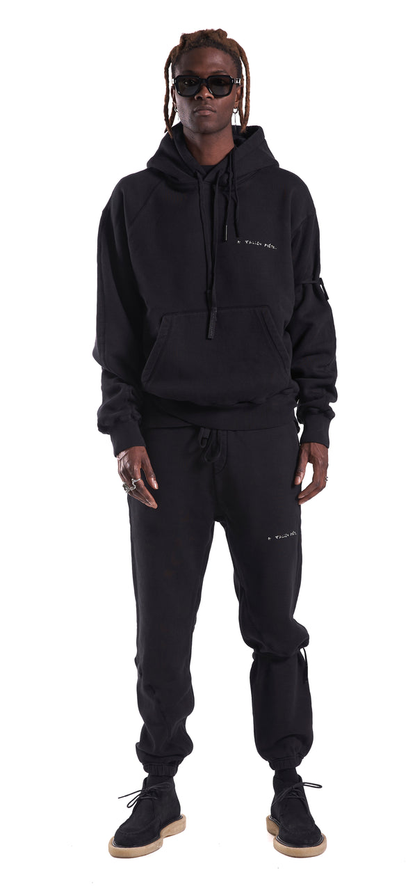 HAND EMBROIDERED CHEST EARTH HOODIE