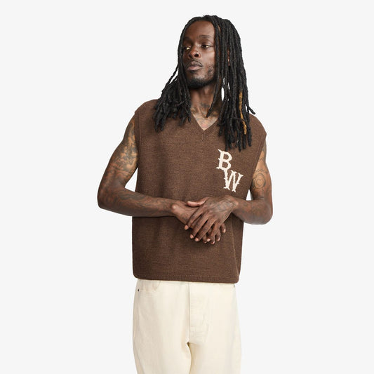 Brotherwolf Laois - Brown Knitted Vest