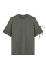 CHAIN STITCH EARTH TEE / OLIVE / £80.00